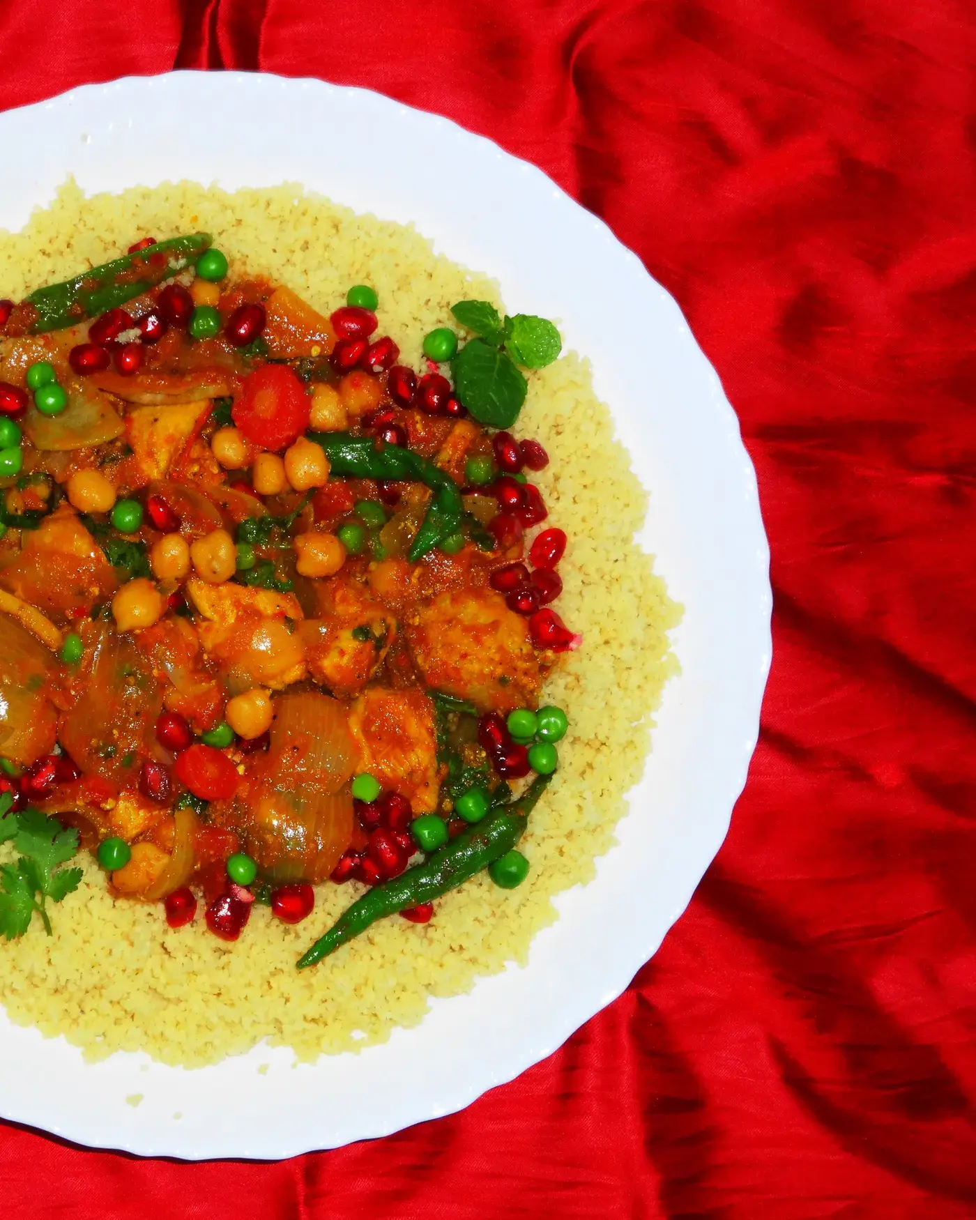 Couscous de maïs aux sept légumes