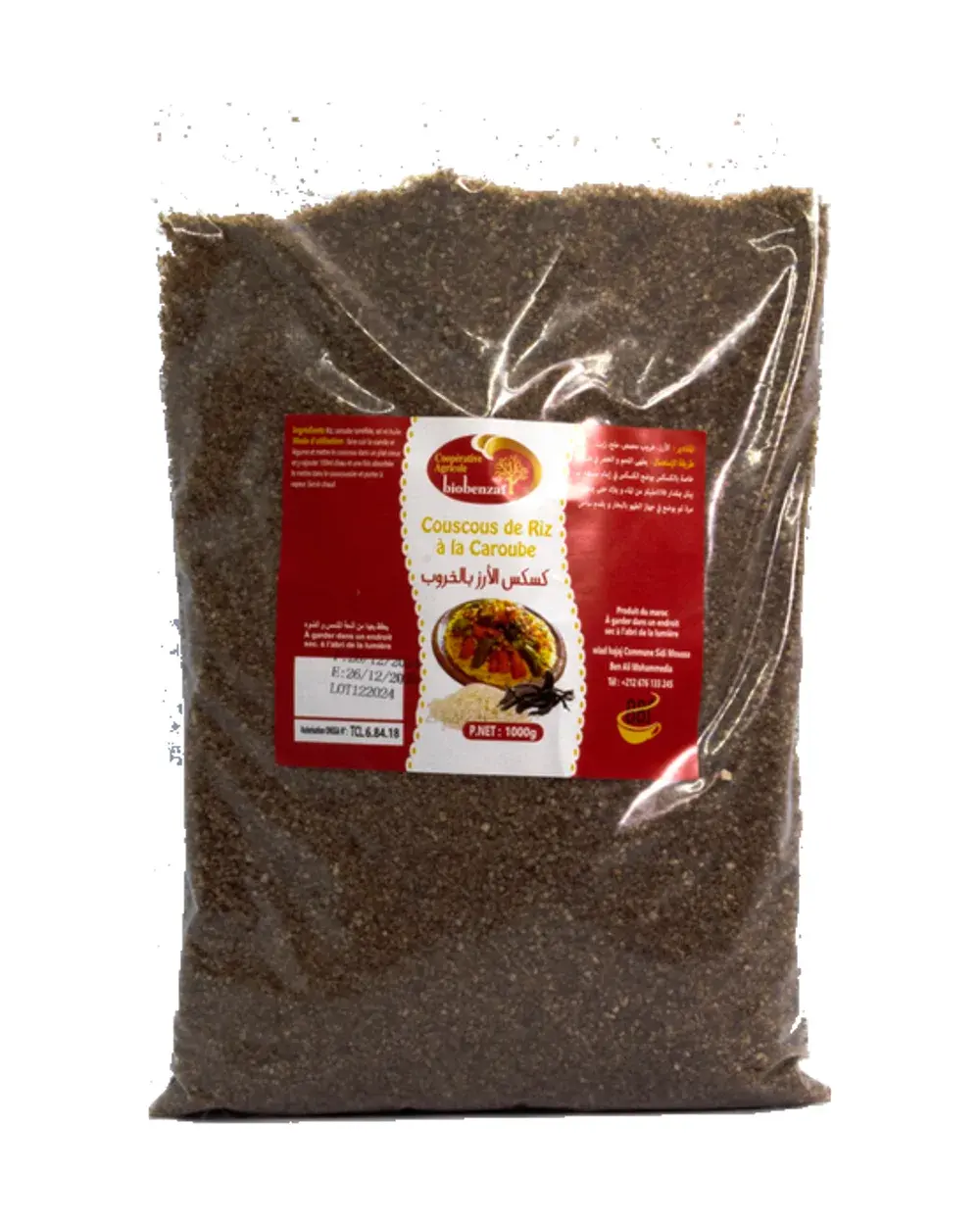 Couscous de riz à la caroube