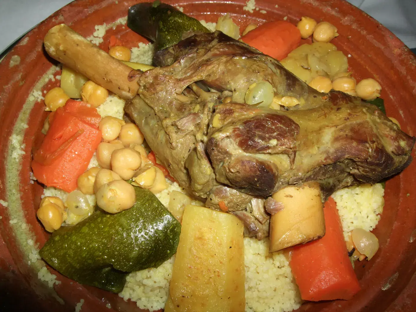 Moroccan cuisine-Couscous lamb berber